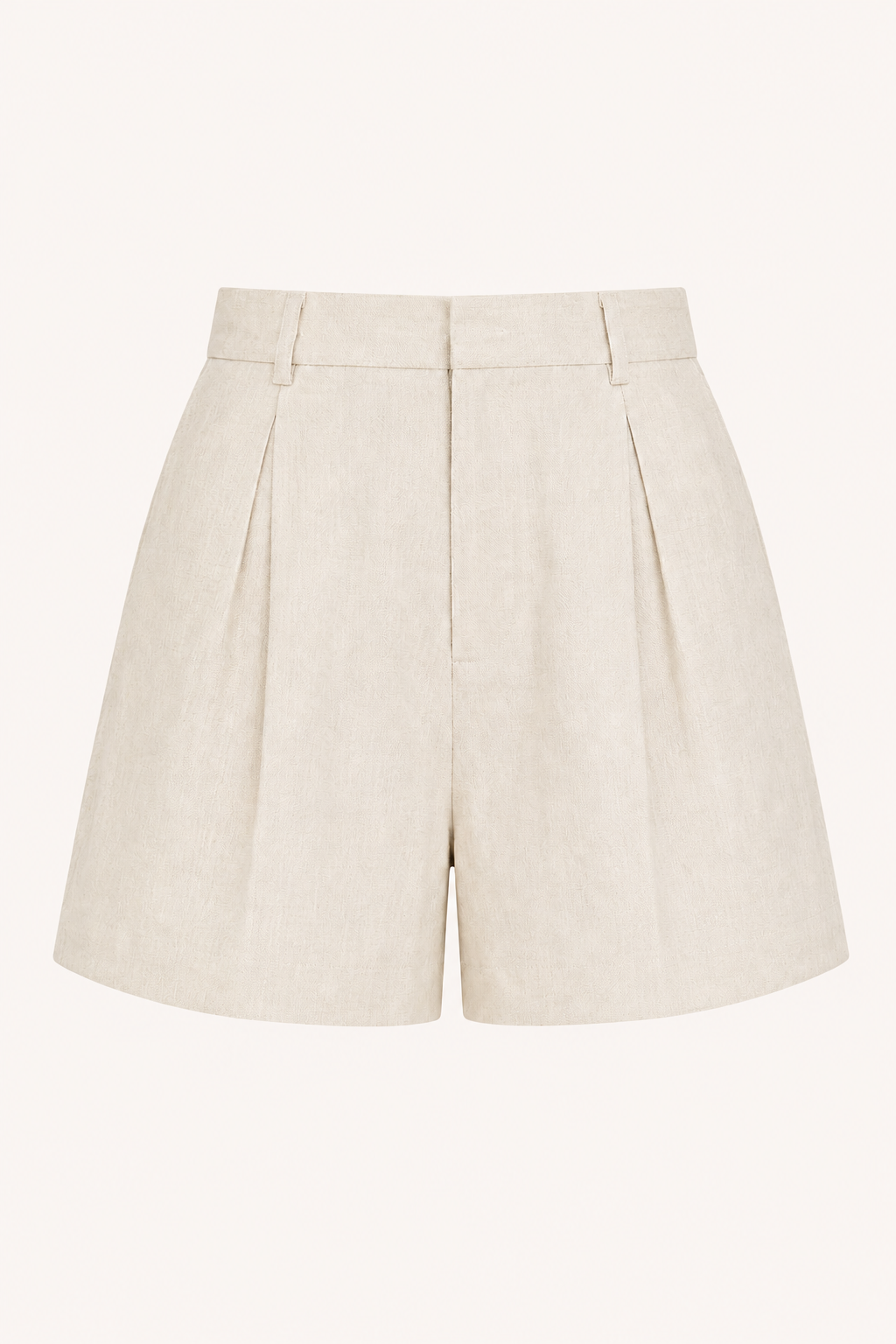 Short mujer lino algodón tiro alto con pinzas - Holly
