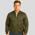 Chaqueta de hombre estilo bomber con cremalleras metalicas - Timothy