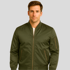 Chaqueta de hombre estilo bomber con cremalleras metalicas - Timothy