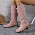 Botas cowboy mujer de ante bordado - Salome