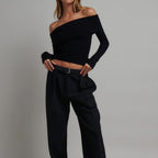 Top de manga larga slim de mujer elegante - Hannah