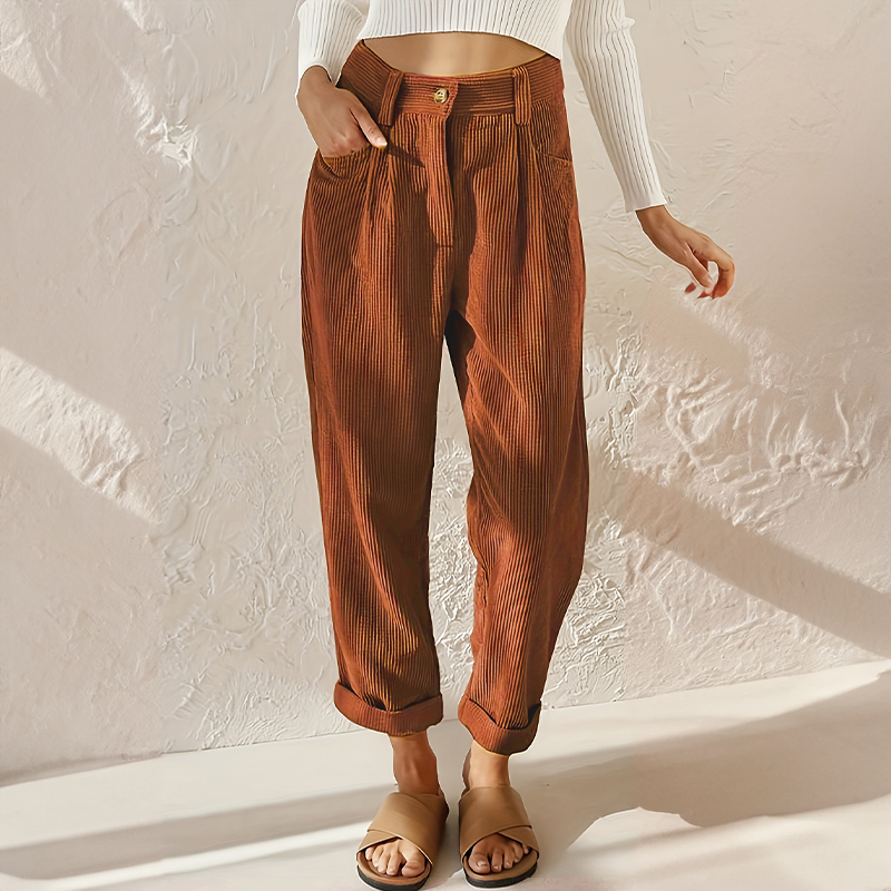 Emilia - Pantalones Casuales de Pana