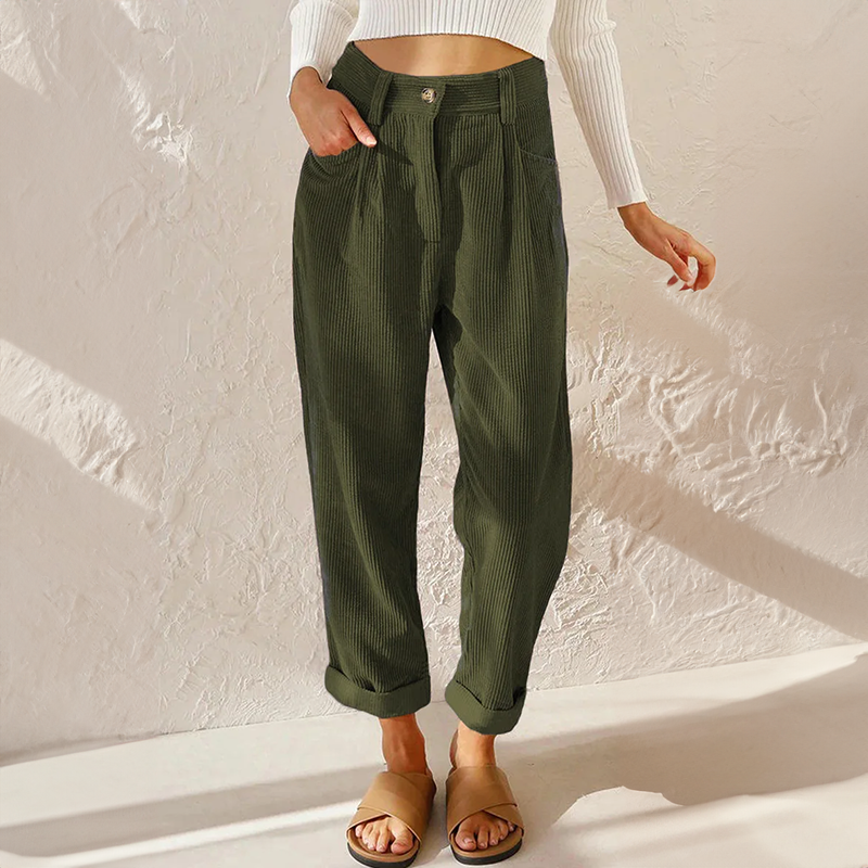 Emilia - Pantalones Casuales de Pana