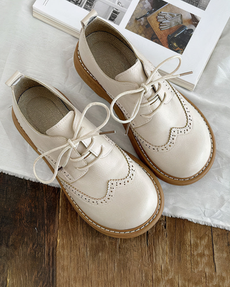 Zapatos oxford ortopédicos para mujer - Blanca