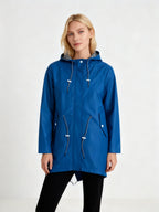 Chaqueta impermeable para mujer de silueta recta con capucha - Alvindra