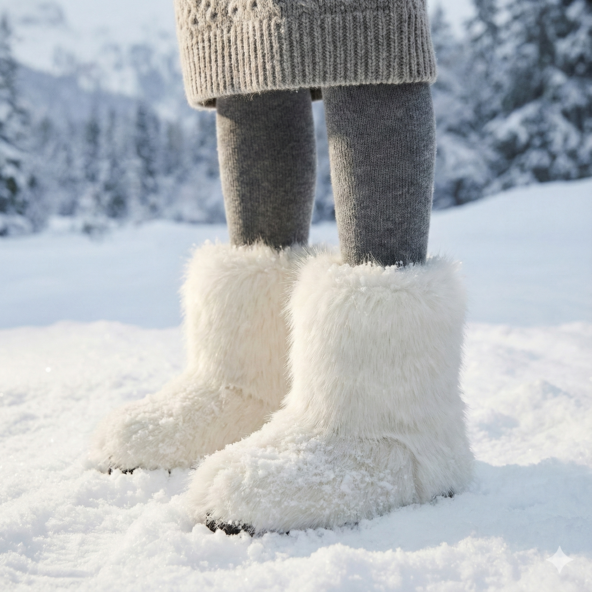 Botas de invierno para mujer con exterior afelpado y cuña confortable - Kavira