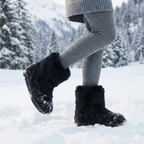 Botas de invierno para mujer con exterior afelpado y cuña confortable - Kavira