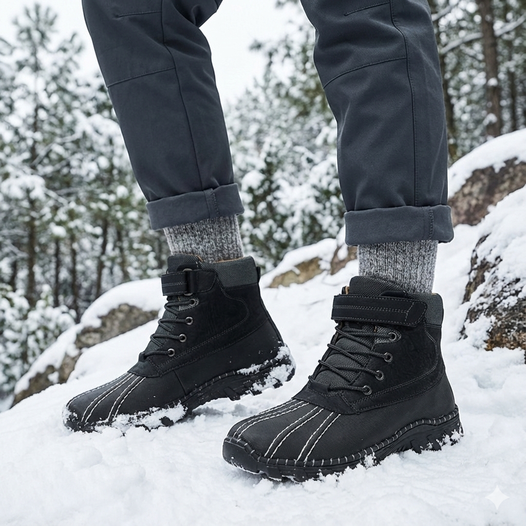 Botas de invierno para hombre impermeables con cordones - Raveln