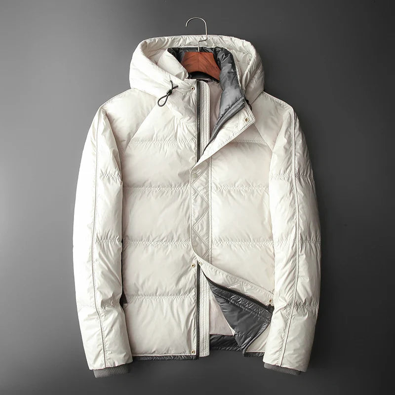Chaqueta acolchada con capucha y forro contrastante - Mark