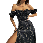 Semana - Maxivestido con mangas abullonadas