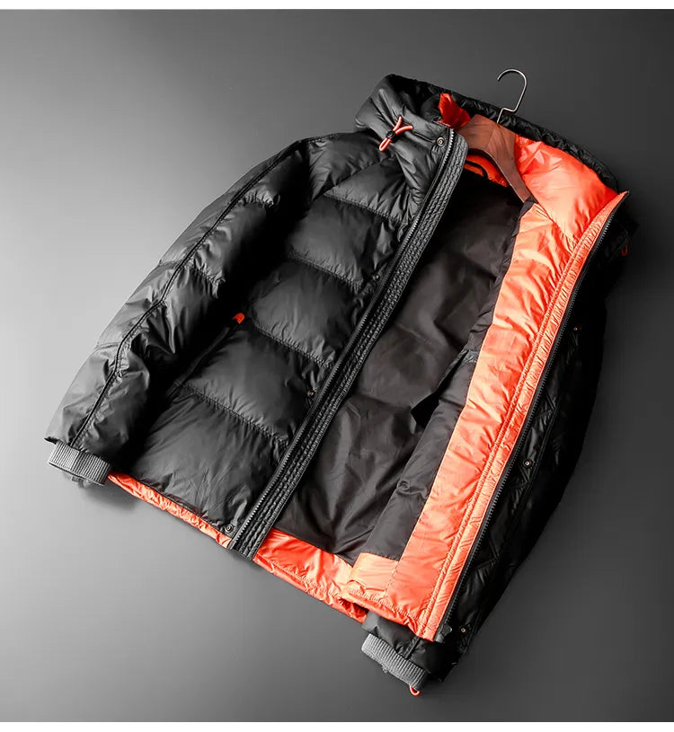 Chaqueta acolchada con capucha y forro contrastante - Mark