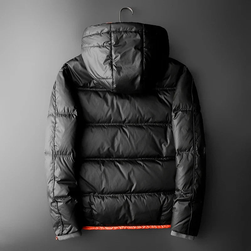 Chaqueta acolchada con capucha y forro contrastante - Mark