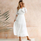 Sara - Vestido largo con escote bardot