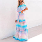Stella - Vestido largo con volantes