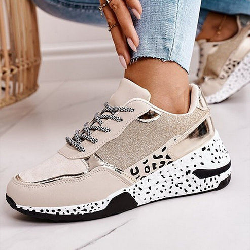 Jana - Elegantes zapatos de cordones con estampado de leopardo para un look a la última