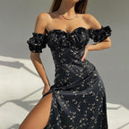 Semana - Maxivestido con mangas abullonadas