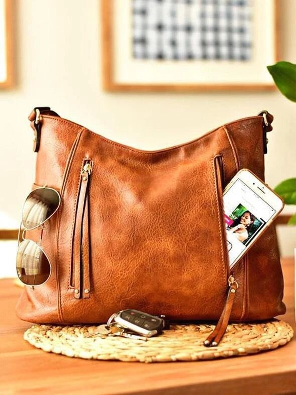 Gesina - Elegante bolso vintage de piel