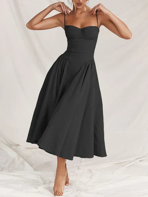 Karo - Vestido Midi Artístico Retro