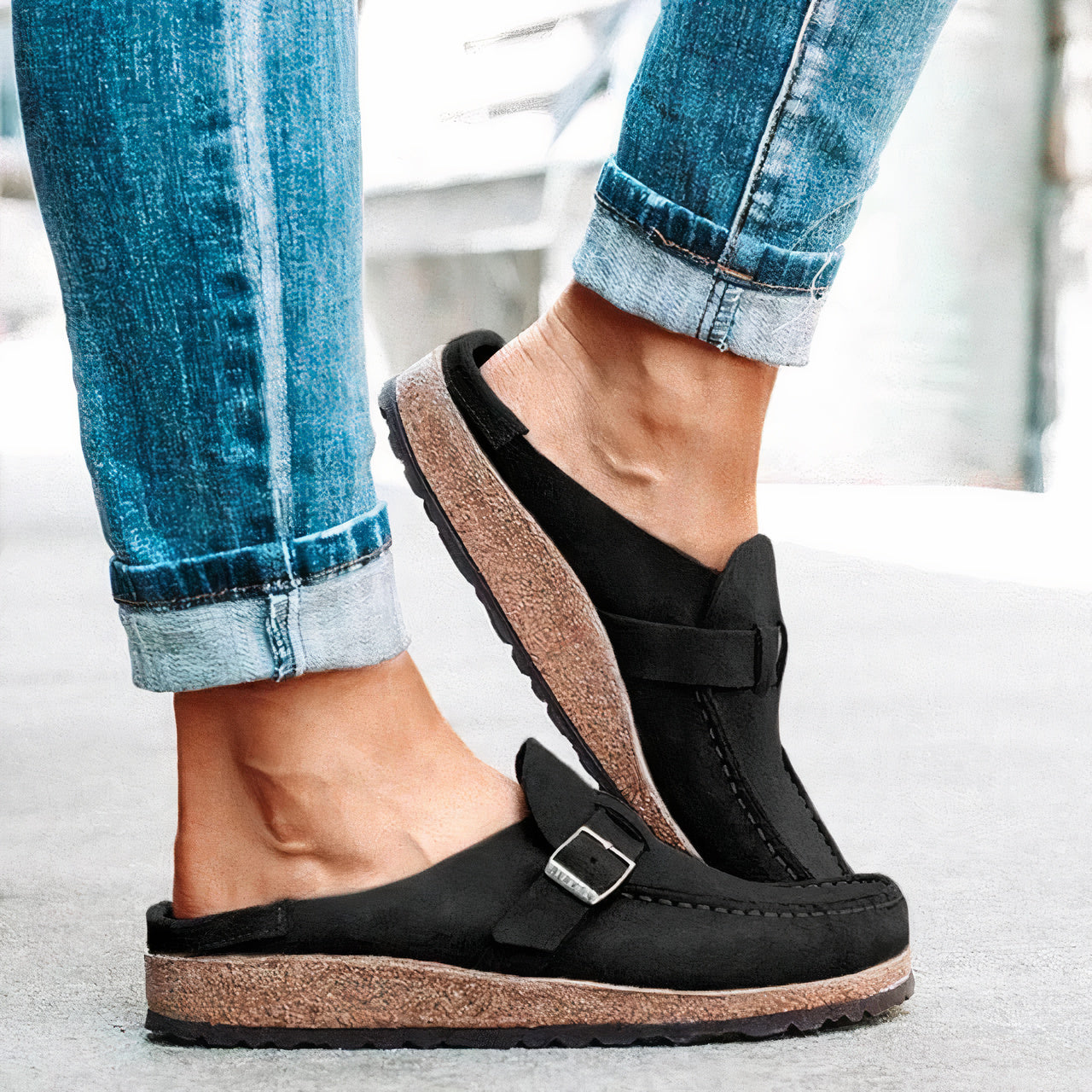 Zapatillas mujer corcho plantilla anatómica transpirable nubuck – Ilma