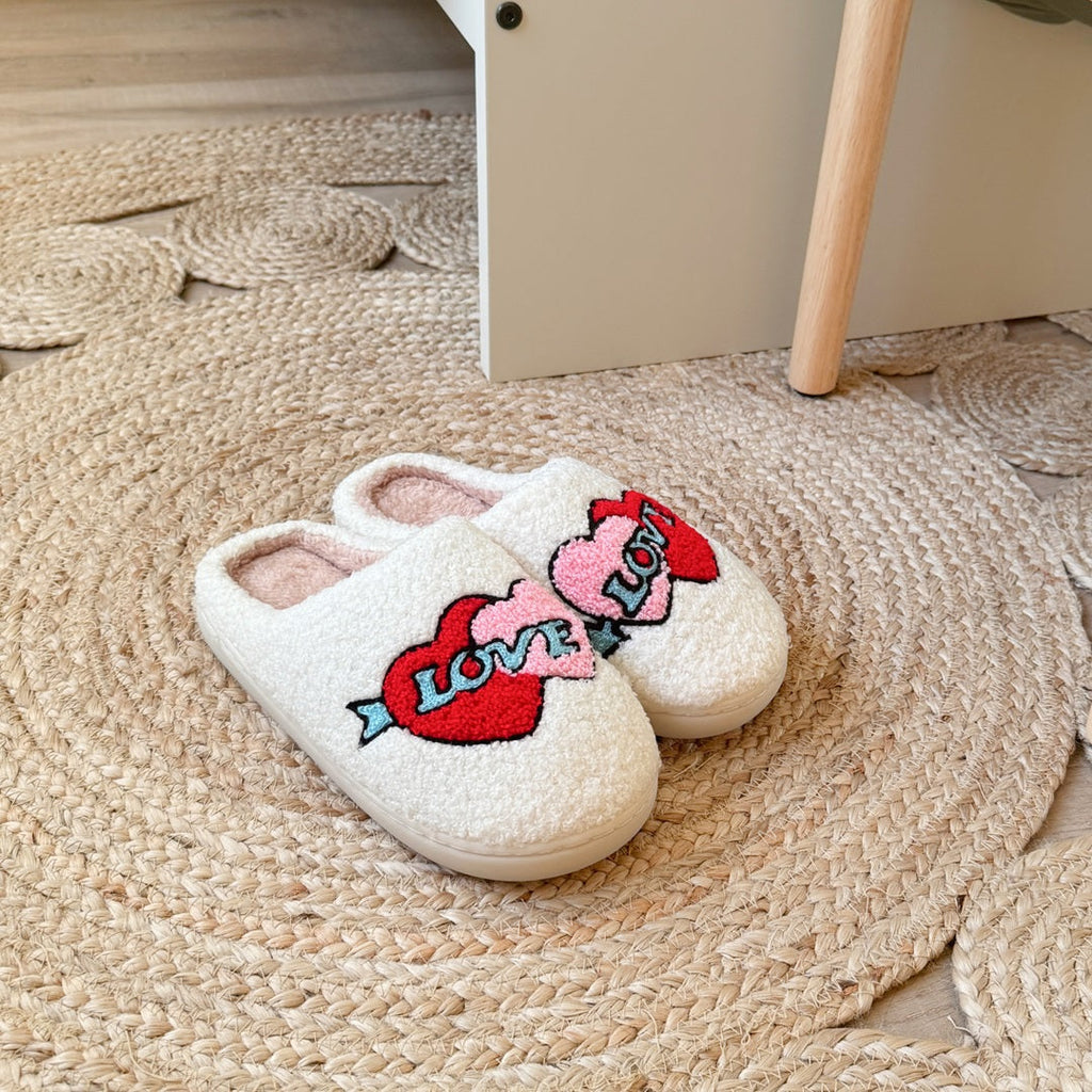 Zapatillas de felpa para mujer motivo bordado - Valentina