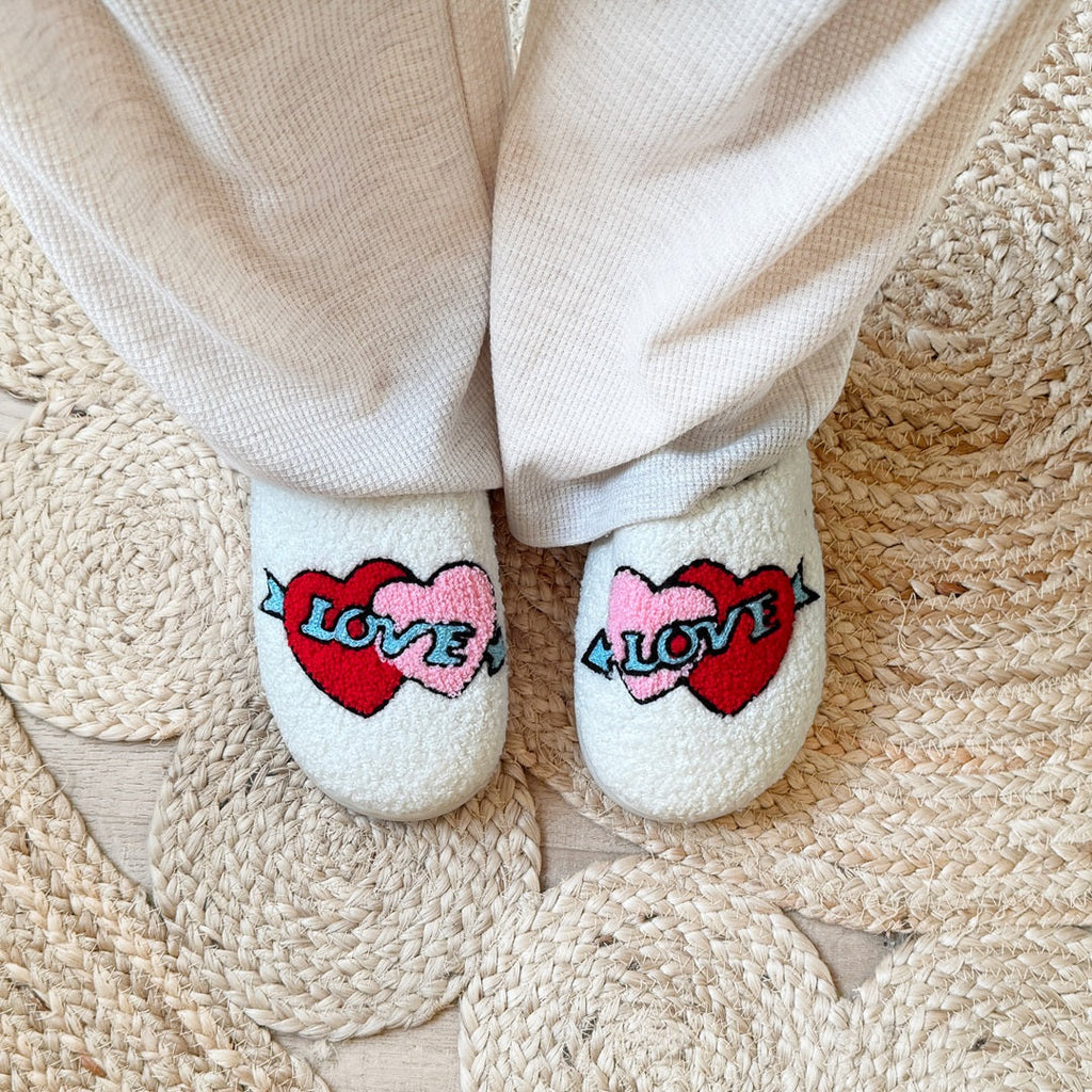 Zapatillas de felpa para mujer motivo bordado - Valentina