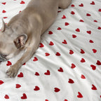 Juego de cama de tejido para hogar motivo corazones