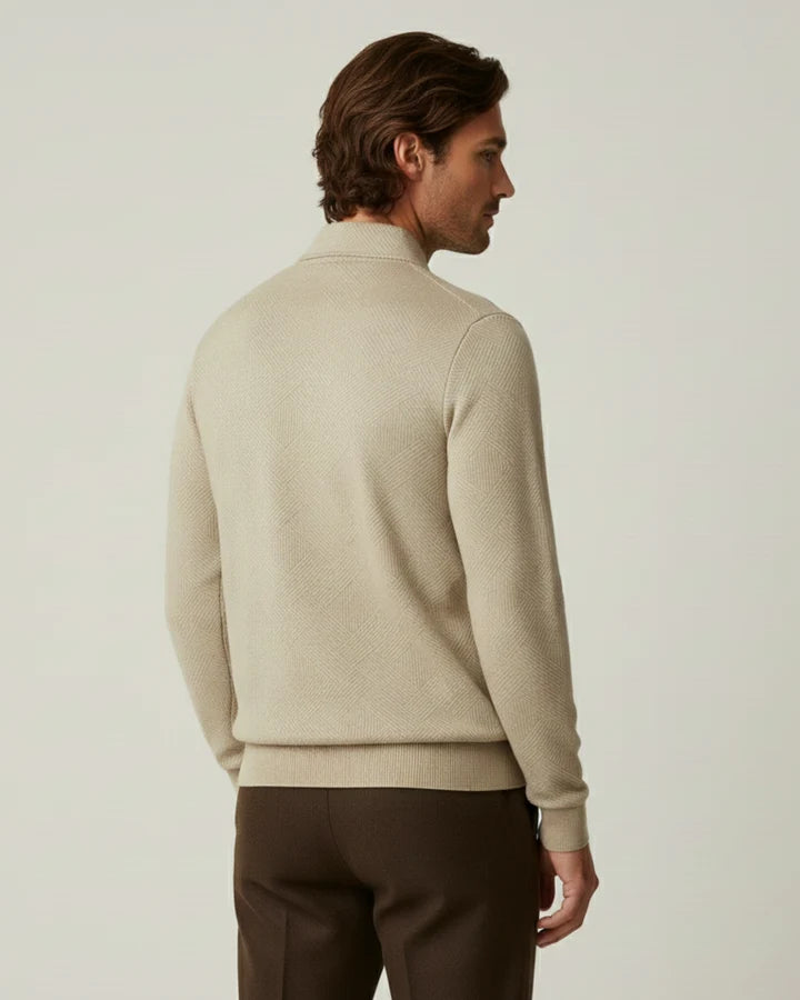 Jersey de hombre con cuello polo y cremallera - Gauthier