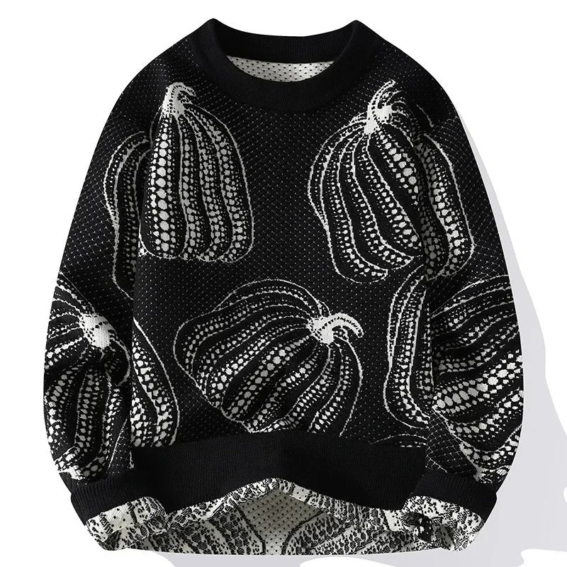 Jersey de punto con estampado de calabazas - Gino