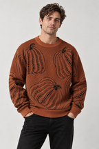 Jersey de punto con estampado de calabazas - Gino