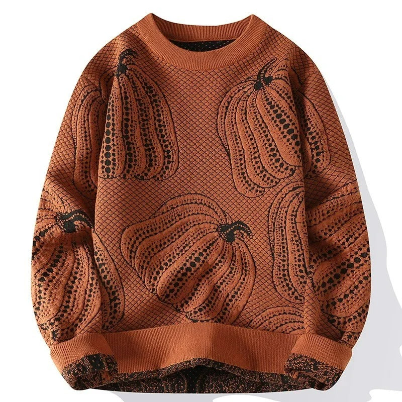 Jersey de punto con estampado de calabazas - Gino