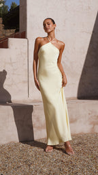 Vestido de fiesta largo halter para mujer - Marce