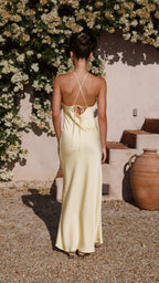 Vestido de fiesta largo halter para mujer - Marce
