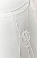 Constanza - Vestido mini blanco de manga larga