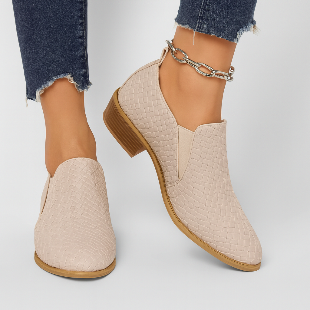 Zapatos oxford veganos para mujer relieve geométrico - Marcy