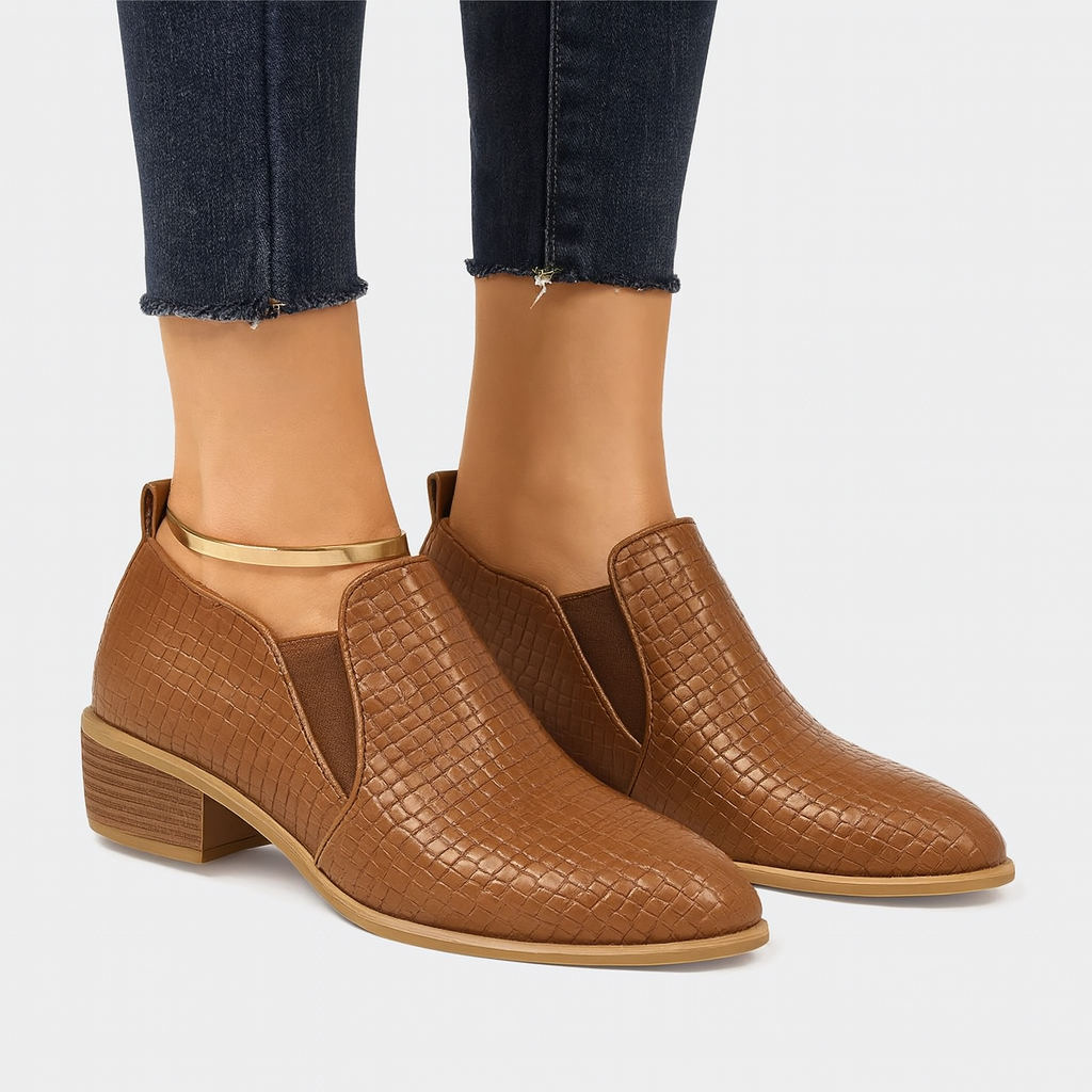 Zapatos oxford veganos para mujer relieve geométrico - Marcy