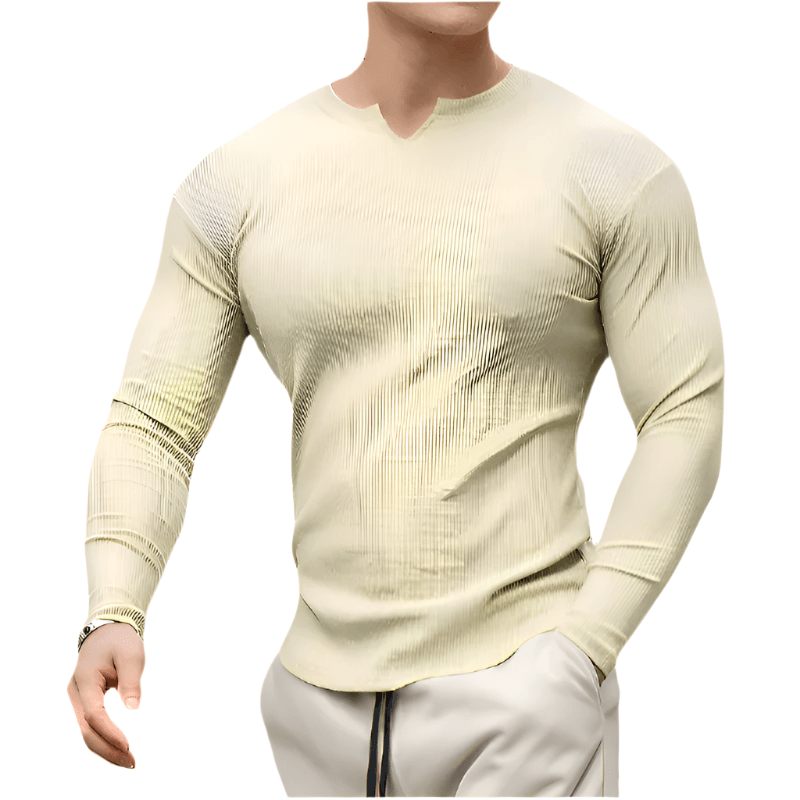 Niran - Camiseta deportiva de algodón elástico para hombre
