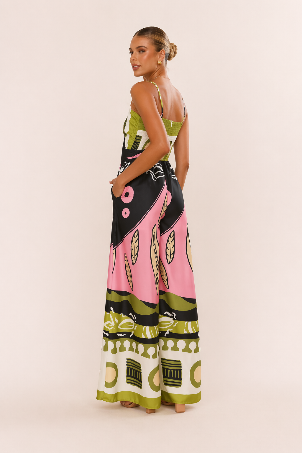 Mono largo mujer estampado verano elegante - Ottilie