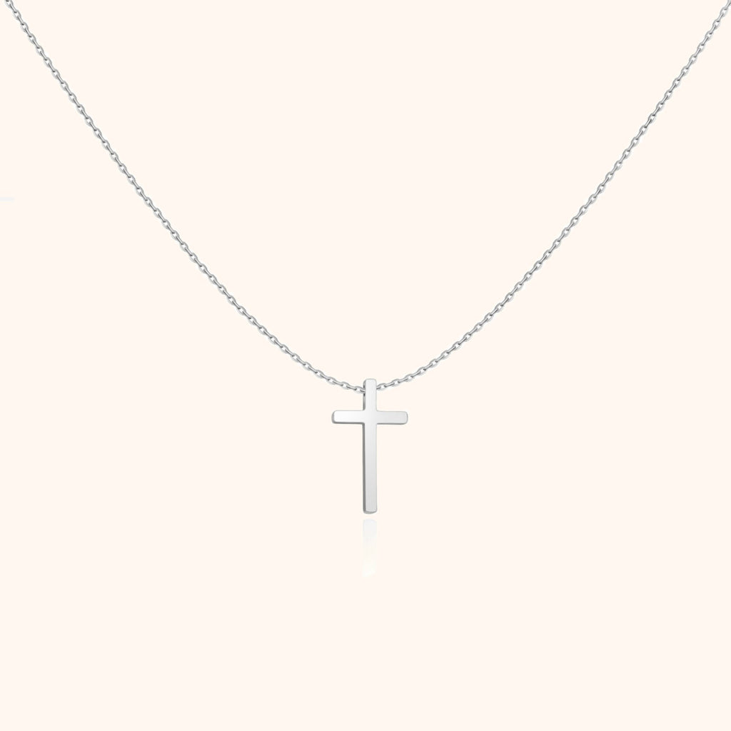 Collar de joyería para mujer cruz central