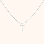 Collar de joyería para mujer cruz central