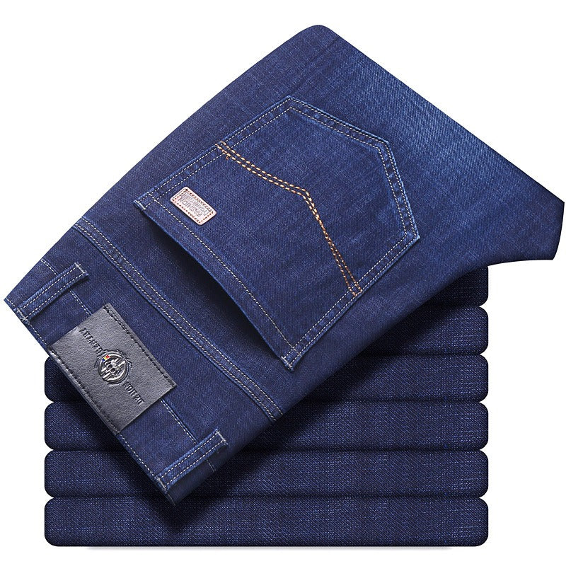 Pantalón vaquero hombre mezclilla elástica estilo recto - Bruno