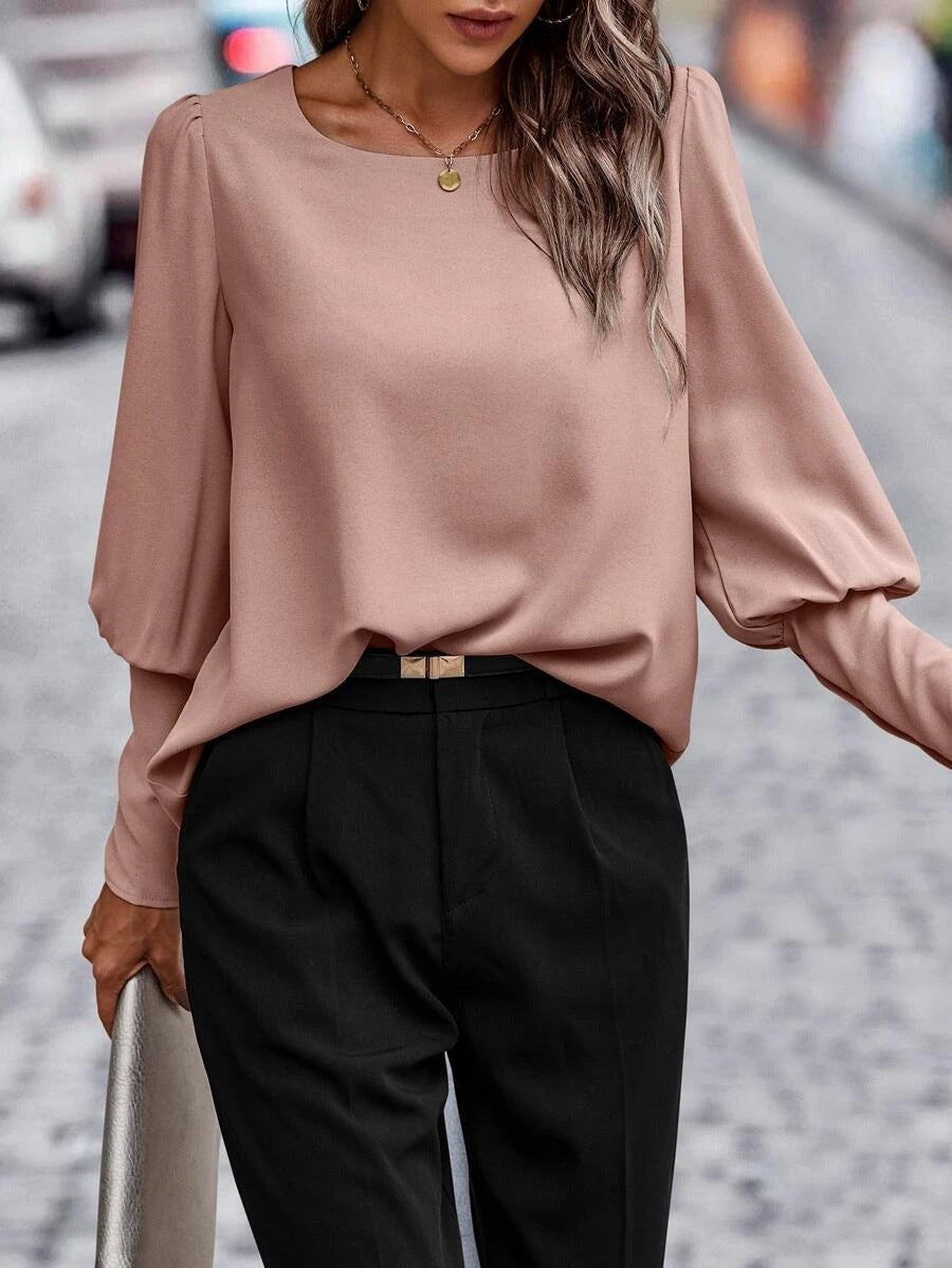 Nina - Blusa con cuello en O