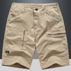 Pantalones cortos para hombre de bolsillos con cremallera estilo cargo recto - Elías