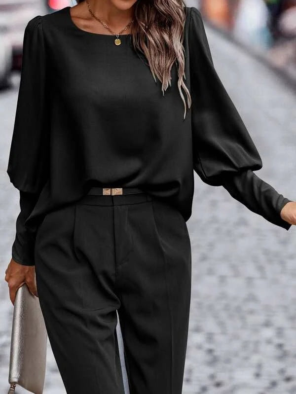 Nina - Blusa con cuello en O