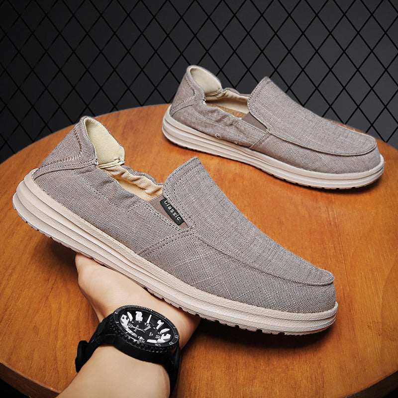 Mocasines para hombre de lona transpirable con estilo slip on - Bruno