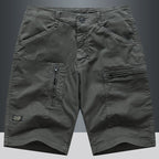 Pantalones cortos para hombre de bolsillos con cremallera estilo cargo recto - Elías