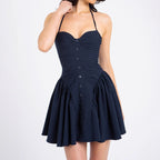 Paula - Vestido entallado sin espalda Mujer