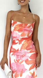 Vestido largo estampado de corte ajustado para mujer - Melissa