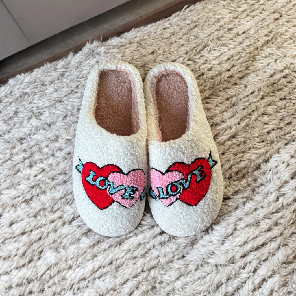 Zapatillas de felpa para mujer motivo bordado - Valentina