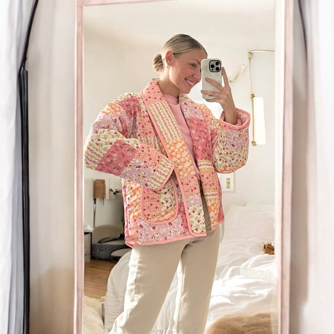 Chaqueta acolchada para mujer floral - Eirlys