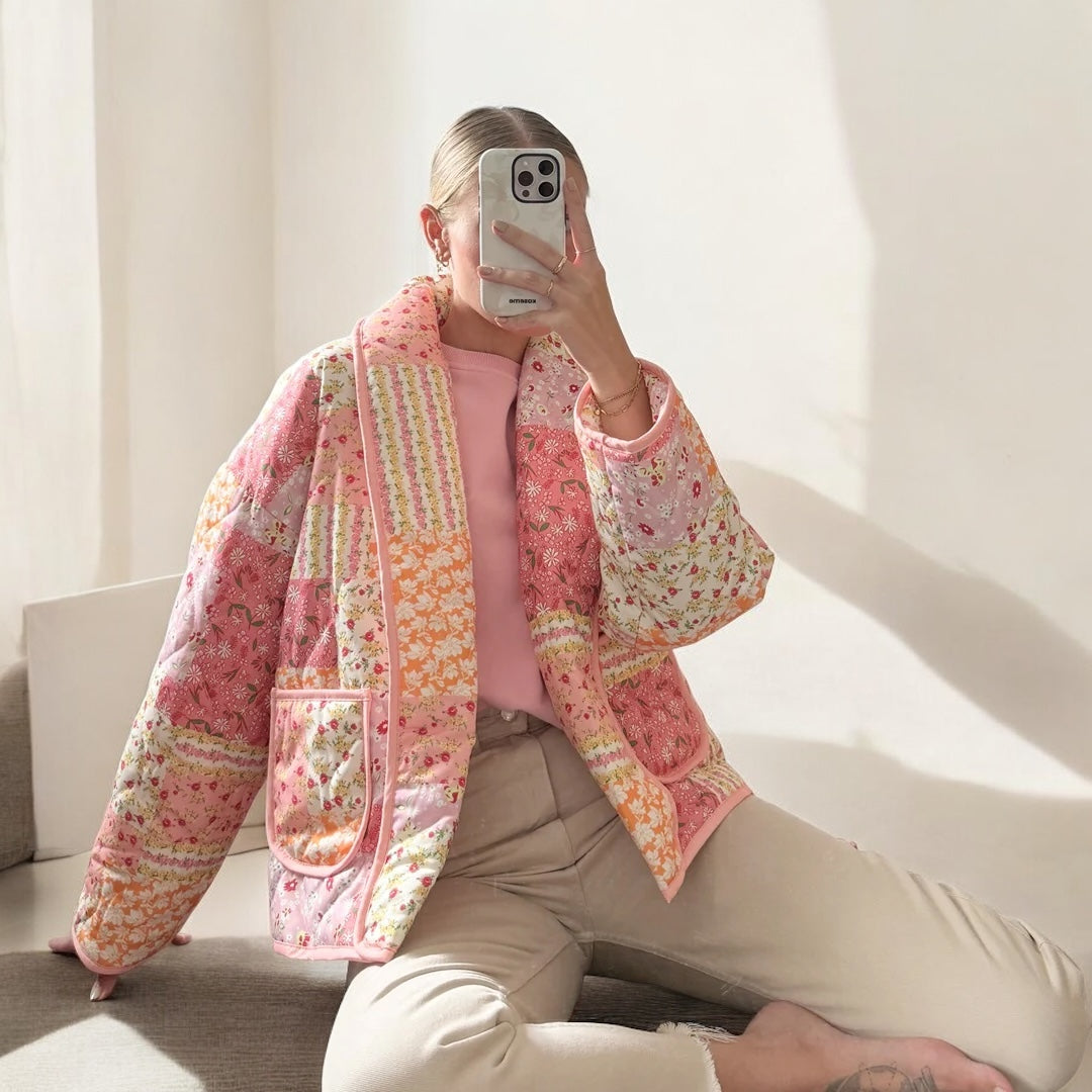 Chaqueta acolchada para mujer floral - Eirlys